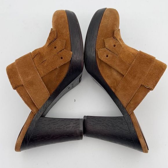 UNISA CLOG HEELS WOMEN’s 6.5 Camel Brown Western - Picture 4 of 8